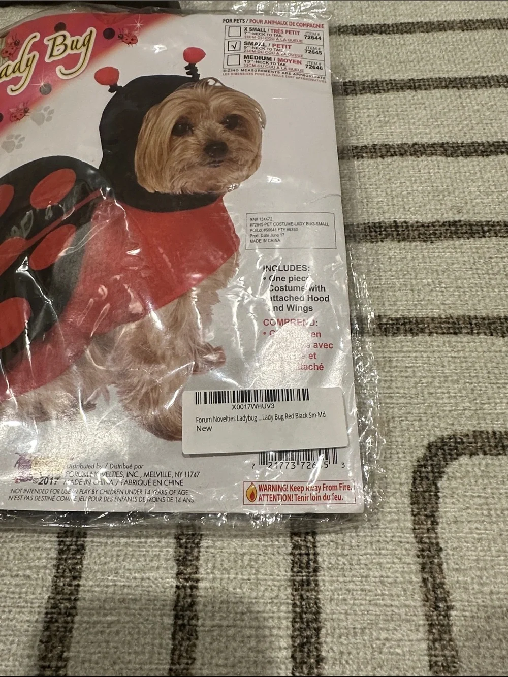 Red & Black Dog Costume - Small